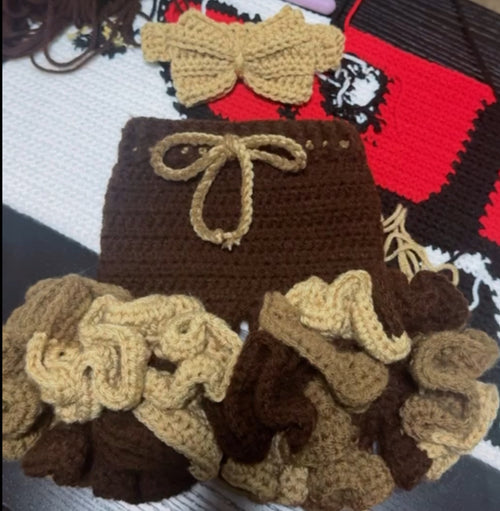 Crochet Ruffle Pants Set | Handmade Baby Girl | Newborn - 6-12 months